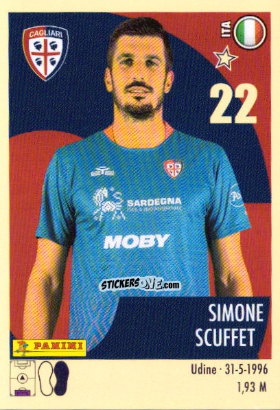 Sticker Simone Scuffet - Calciatori 2024-2025 n. 59 - Panini