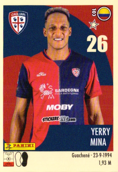 Sticker Yerry Mina - Calciatori 2024-2025 n. 63 - Panini