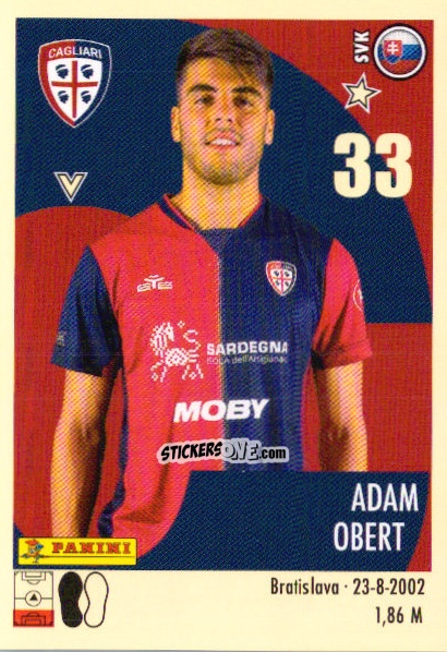 Sticker Adam Obert - Calciatori 2024-2025 n. 65 - Panini