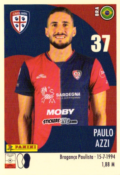 Sticker Paulo Azzi - Calciatori 2024-2025 n. 67 - Panini