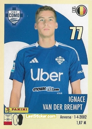 Sticker Ignace Van Der Brempt - Calciatori 2024-2025 n. 93 - Panini
