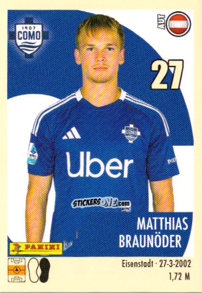 Sticker Matthias Braunöder - Calciatori 2024-2025 n. 97 - Panini