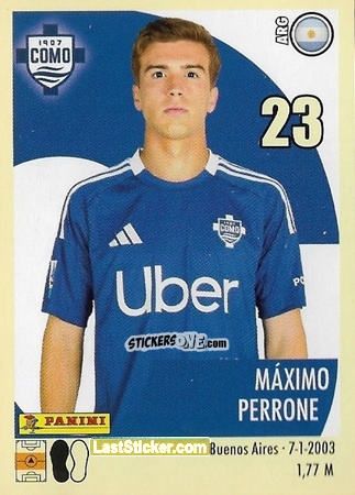 Sticker Máximo Perrone - Calciatori 2024-2025 n. 99 - Panini