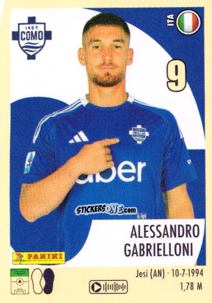 Sticker Alessandro Gabrielloni - Calciatori 2024-2025 n. 103 - Panini