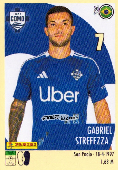 Sticker Gabriel Strefezza - Calciatori 2024-2025 n. 105 - Panini