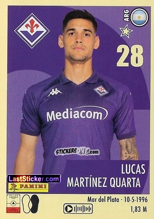 Sticker Lucas Martínez Quarta - Calciatori 2024-2025 n. 148 - Panini