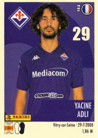 Sticker Yacine Adli - Calciatori 2024-2025 n. 149 - Panini