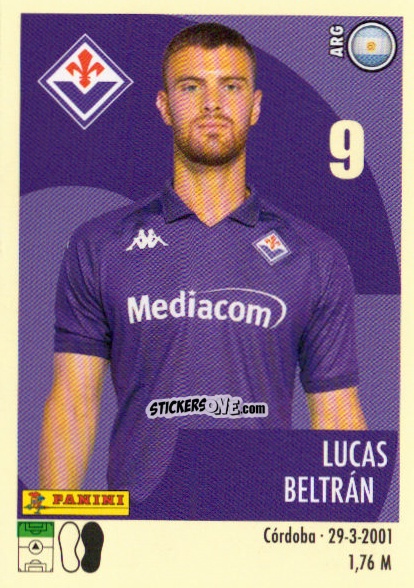 Sticker Lucas Beltrán - Calciatori 2024-2025 n. 155 - Panini