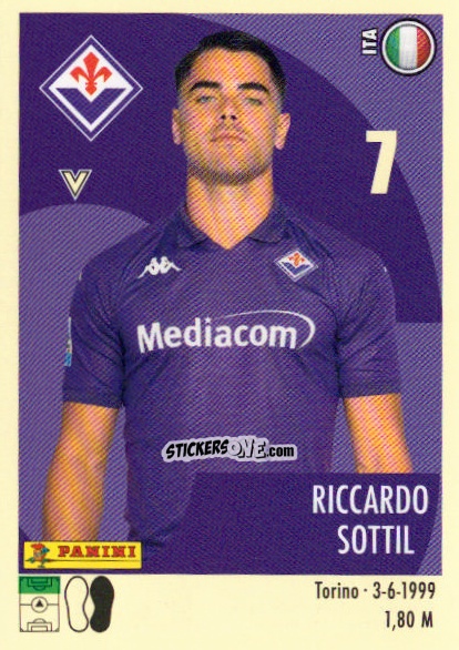 Sticker Riccardo Sottil - Calciatori 2024-2025 n. 156 - Panini