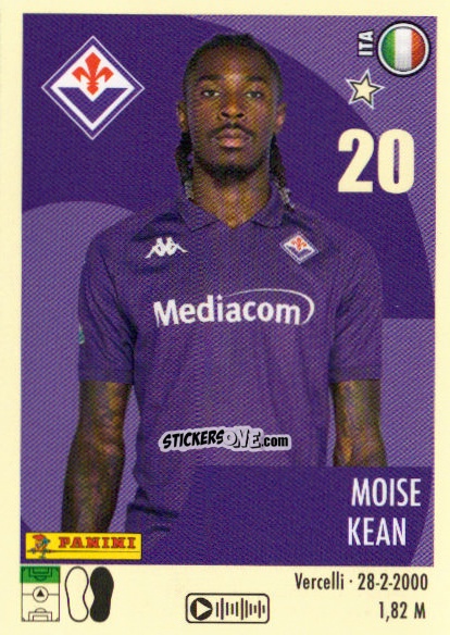 Sticker Moise Kean - Calciatori 2024-2025 n. 158 - Panini