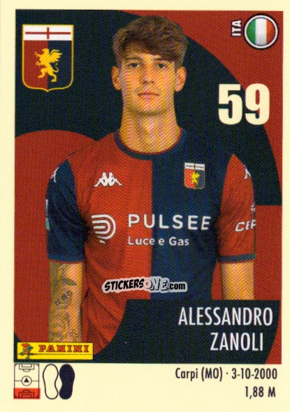 Sticker Alessandro Zanoli - Calciatori 2024-2025 n. 170 - Panini