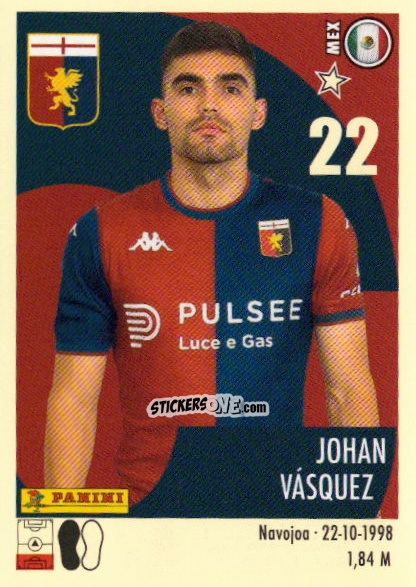 Sticker Johan Vásquez - Calciatori 2024-2025 n. 171 - Panini