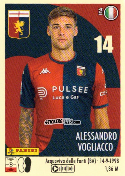 Sticker Alessandro Vogliacco - Calciatori 2024-2025 n. 175 - Panini