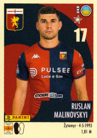 Sticker Ruslan Malinovskyi - Calciatori 2024-2025 n. 179 - Panini