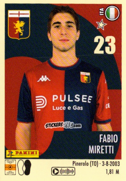 Sticker Fabio Miretti - Calciatori 2024-2025 n. 181 - Panini