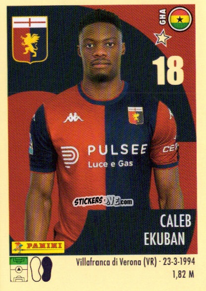 Sticker Caleb Ekuban - Calciatori 2024-2025 n. 182 - Panini