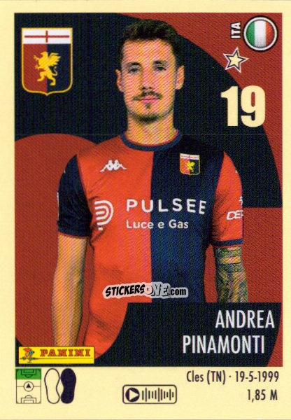 Sticker Andrea Pinamonti - Calciatori 2024-2025 n. 186 - Panini