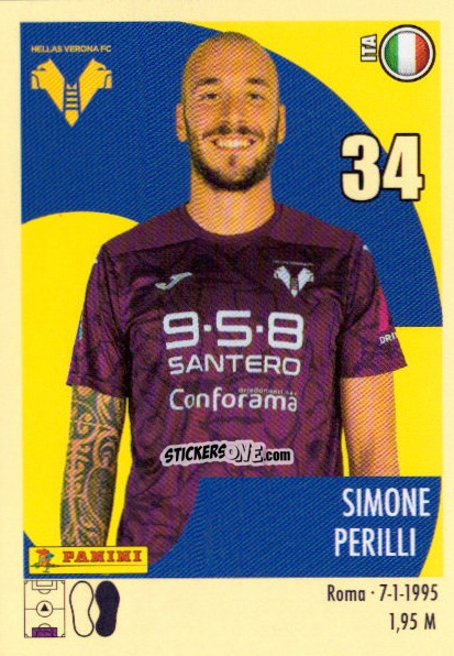 Sticker Simone Perilli - Calciatori 2024-2025 n. 195 - Panini