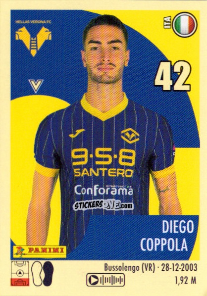 Sticker Diego Coppola - Calciatori 2024-2025 n. 198 - Panini