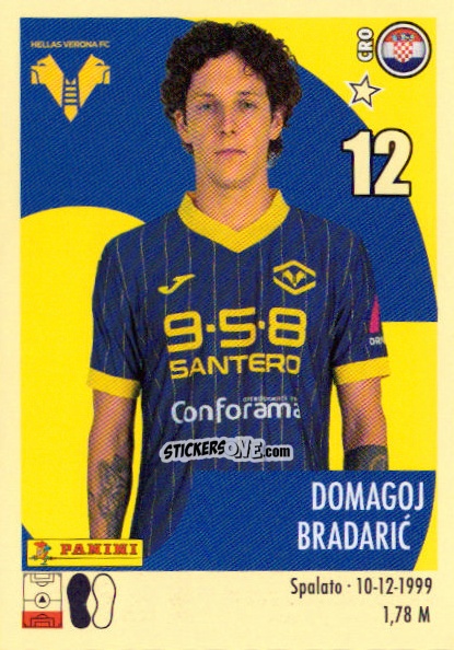 Sticker Domagoj Bradarić - Calciatori 2024-2025 n. 199 - Panini