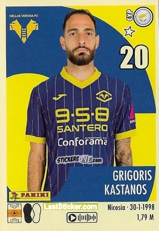 Sticker Grigóris Kástanos - Calciatori 2024-2025 n. 209 - Panini