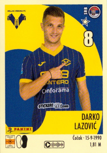 Sticker Darko Lazović - Calciatori 2024-2025 n. 210 - Panini