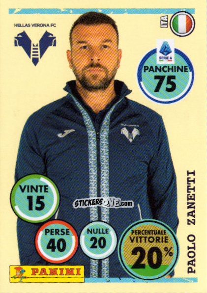 Sticker Paolo Zanetti (Allenatore) - Calciatori 2024-2025 n. 214 - Panini