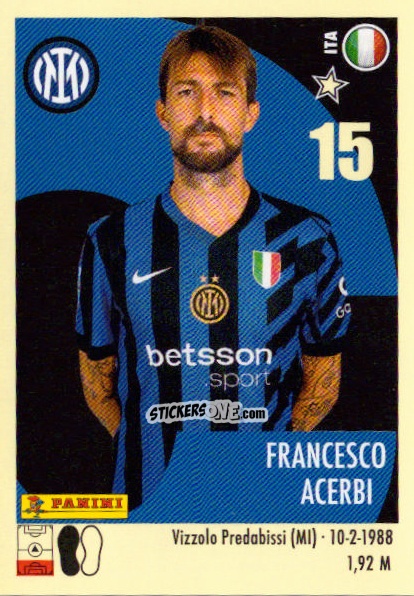 Sticker Francesco Acerbi - Calciatori 2024-2025 n. 227 - Panini