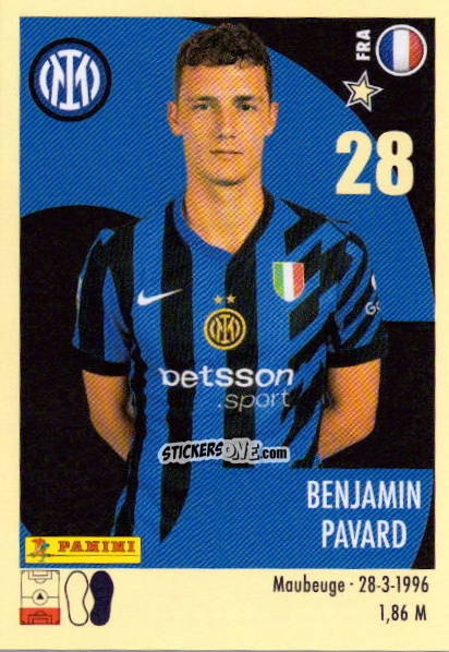 Sticker Benjamin Pavard - Calciatori 2024-2025 n. 229 - Panini