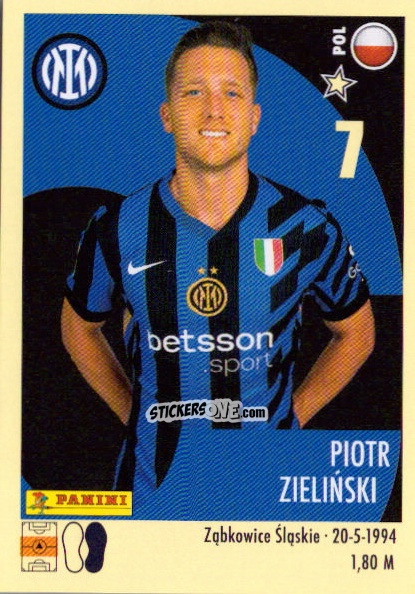 Sticker Piotr Zieliński - Calciatori 2024-2025 n. 233 - Panini