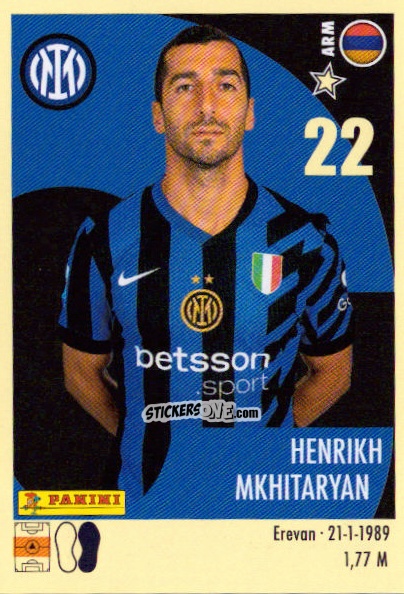 Sticker Henrikh Mkhitaryan - Calciatori 2024-2025 n. 235 - Panini