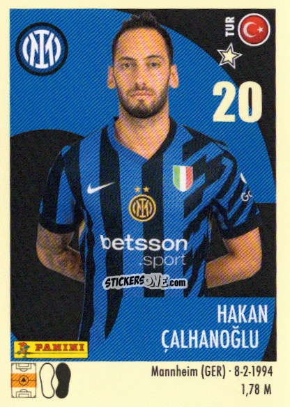 Sticker Hakan Çalhanoğlu - Calciatori 2024-2025 n. 236 - Panini