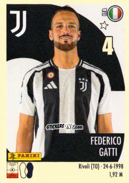 Sticker Federico Gatti - Calciatori 2024-2025 n. 251 - Panini