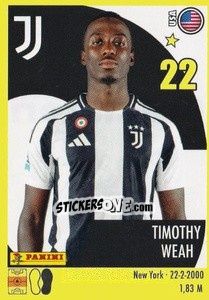 Sticker Timothy Weah - Calciatori 2024-2025 n. 256 - Panini