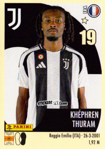 Sticker Khéphren Thuram - Calciatori 2024-2025 n. 257 - Panini