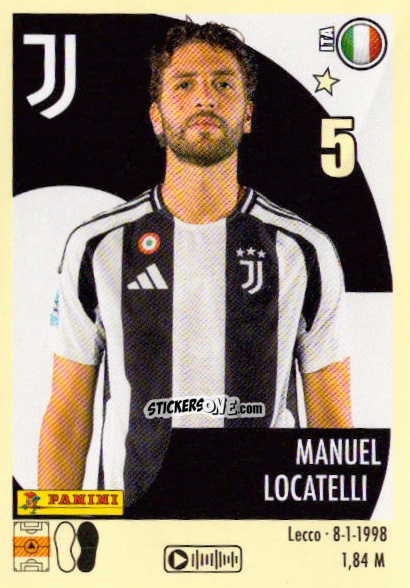 Sticker Manuel Locatelli - Calciatori 2024-2025 n. 258 - Panini