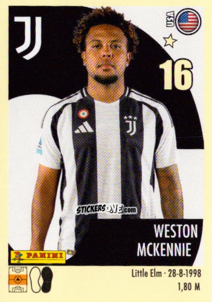 Sticker Weston McKennie - Calciatori 2024-2025 n. 261 - Panini