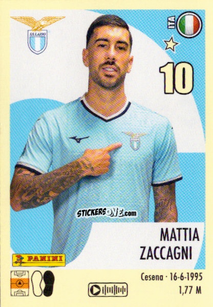 Sticker Mattia Zaccagni - Calciatori 2024-2025 n. 289 - Panini