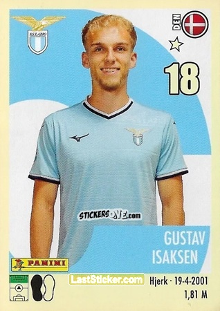 Figurina Gustav Isaksen - Calciatori 2024-2025 n. 290 - Panini