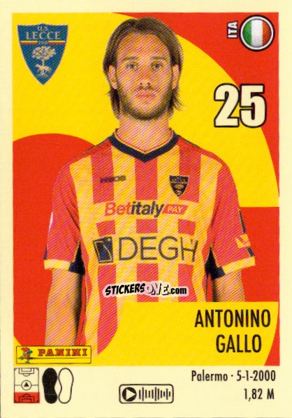 Sticker Antonino Gallo - Calciatori 2024-2025 n. 308 - Panini