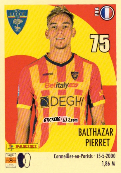 Sticker Balthazar Pierret - Calciatori 2024-2025 n. 310 - Panini