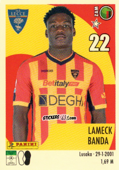 Sticker Lameck Banda - Calciatori 2024-2025 n. 317 - Panini