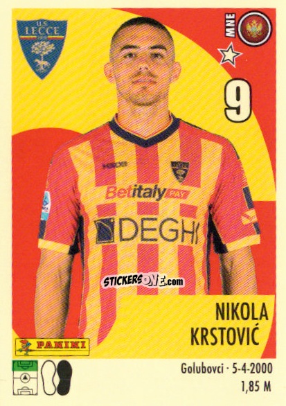 Sticker Nikola Krstović - Calciatori 2024-2025 n. 319 - Panini