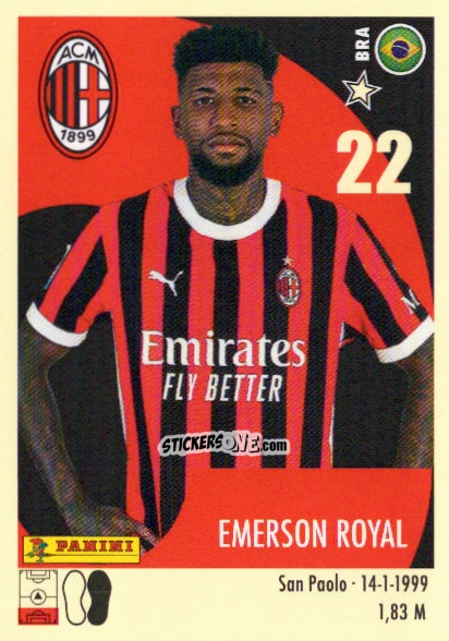 Sticker Emerson Royal - Calciatori 2024-2025 n. 333 - Panini