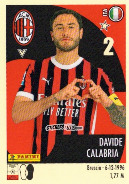 Sticker Davide Calabria - Calciatori 2024-2025 n. 334 - Panini