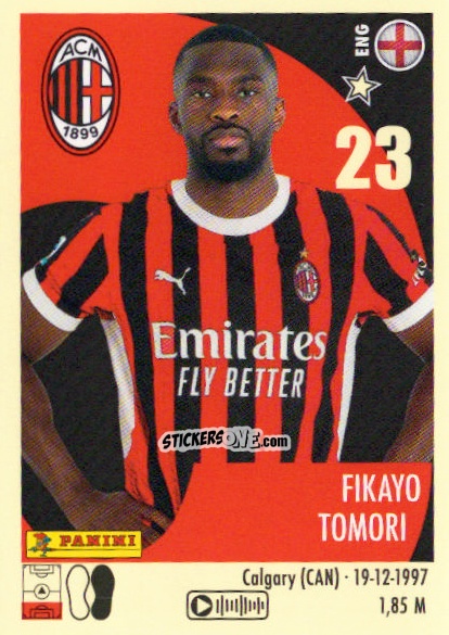 Sticker Fikayo Tomori - Calciatori 2024-2025 n. 336 - Panini