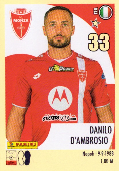 Sticker Danilo D'Ambrosio - Calciatori 2024-2025 n. 359 - Panini