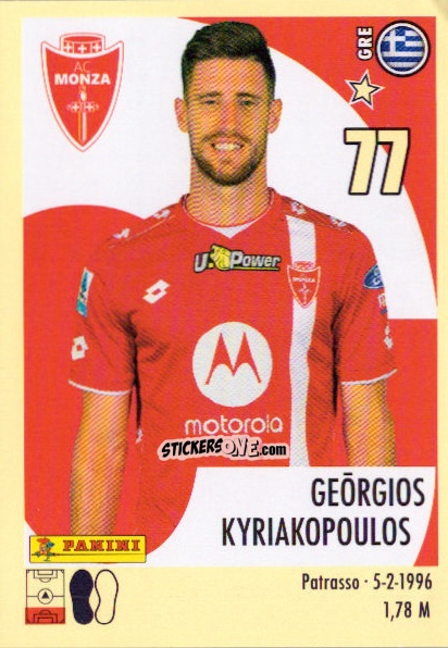 Sticker Giorgos Kyriakopoulos - Calciatori 2024-2025 n. 362 - Panini