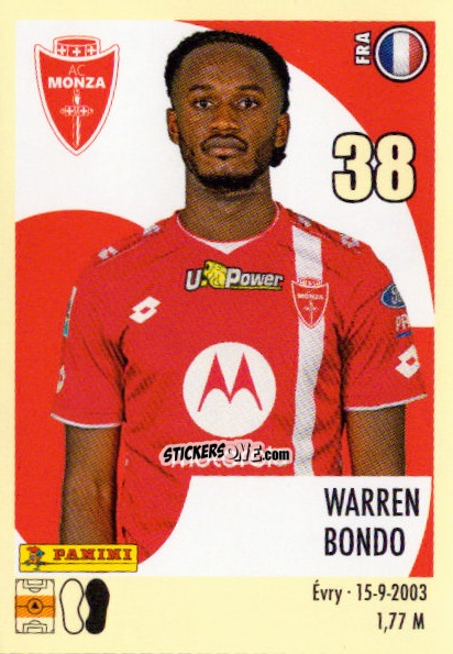 Sticker Warren Bondo - Calciatori 2024-2025 n. 370 - Panini