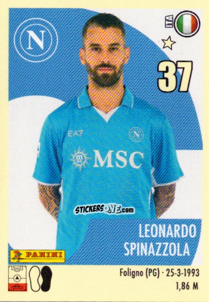 Sticker Leonardo Spinazzola - Calciatori 2024-2025 n. 389 - Panini